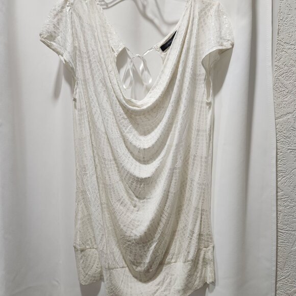 Express - Sexy White open back animal snake skin print shirt - Picture 4 of 4
